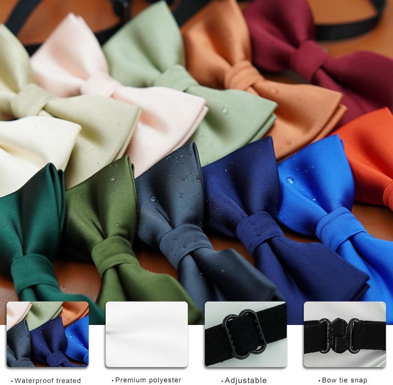 BEWDIO Adjustable Baby Boy Suspenders and Bow Tie, Pre-tied Kids Bowtie and Elastic Suspenders with 4 Strong Metal Clips - Image 3